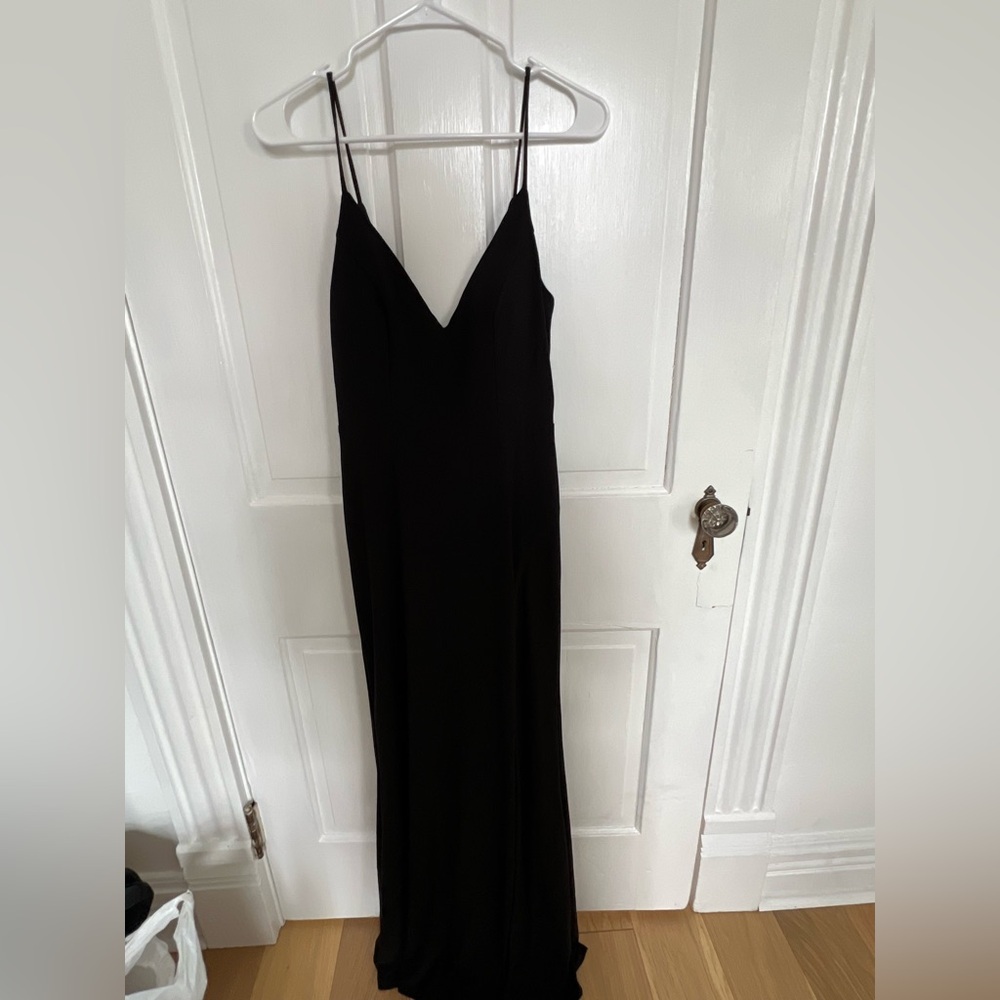 Jump Black Maxi Dress with Spaghetti Straps